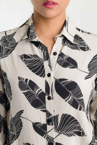 CAMISA EN LINO MANGA LARGA - NEGRO