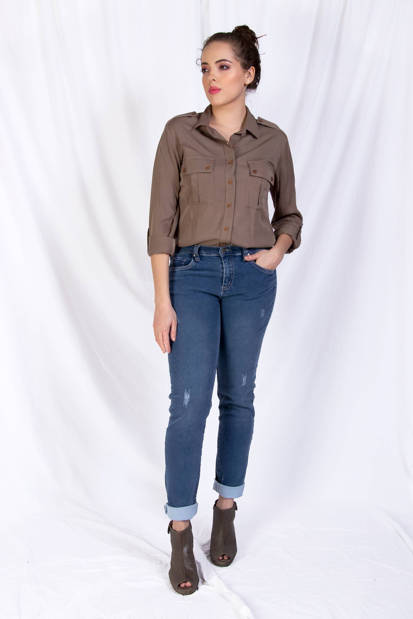 CAMISA MILITAR SANDIA - VERDE