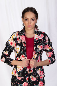 blazer estampado de dama