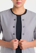 Cargar imagen en el visor de la galería, CHAQUETA MANGA ¾ CON VIVO - GRIS
