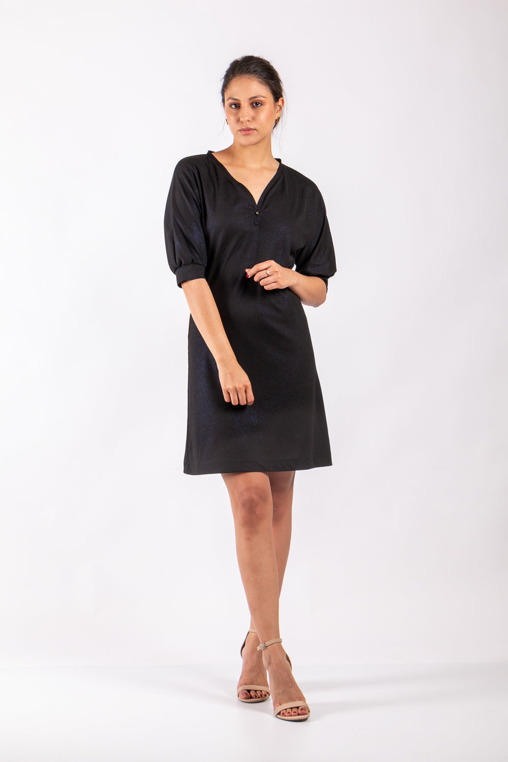 vestido manga tres cuartos