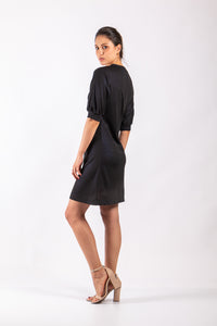 vestido manga tres cuartos